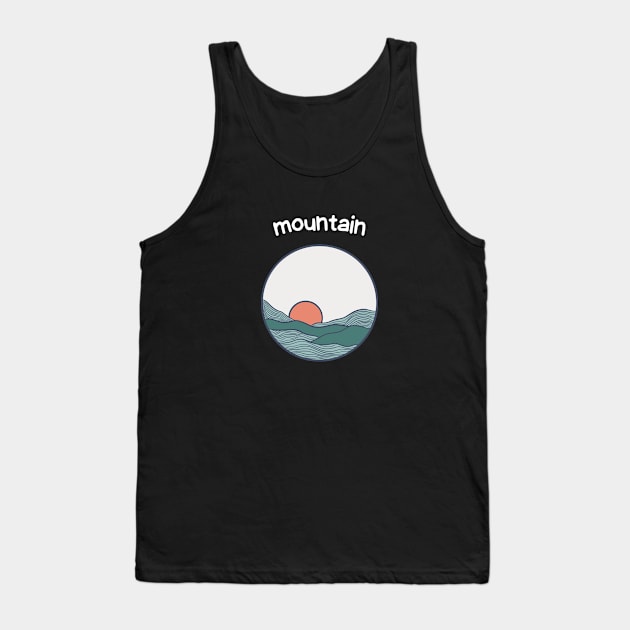 Mountain Vintage Rocks Fauna Since Established Tank Top by Flowering Away